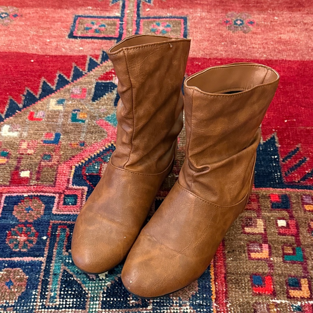 SHEIN Tan Ankle Booties